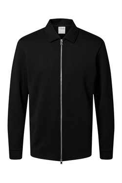 Selected Emanuel Soft Full Zip Blac