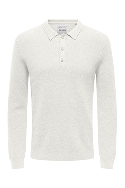 Only & Sons Phil Rib LS Polo Cloud 